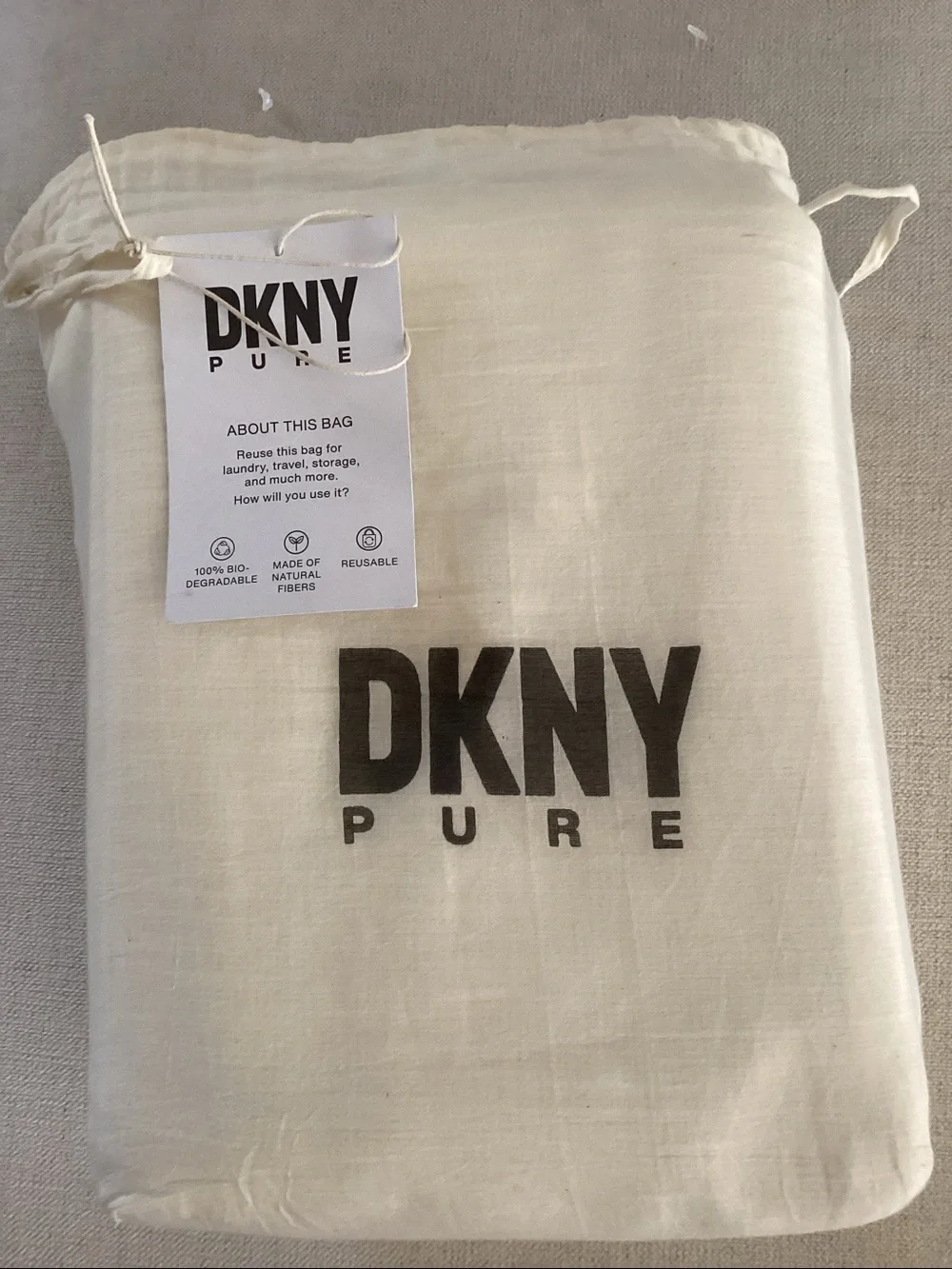 DKNY Pure Martinique Set of 2 Curtain Panels, Off White, 50”x84”, NEW WITH TAGS